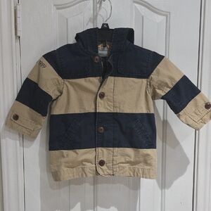 Baby GAP  Navy and Tan Striped Jacket Size 2
